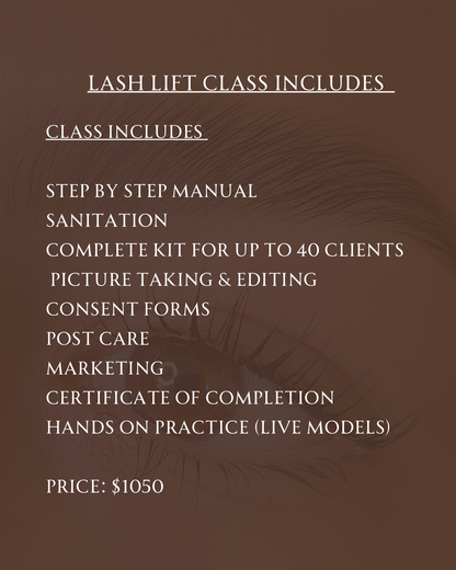 1:1 Lash Lift Course